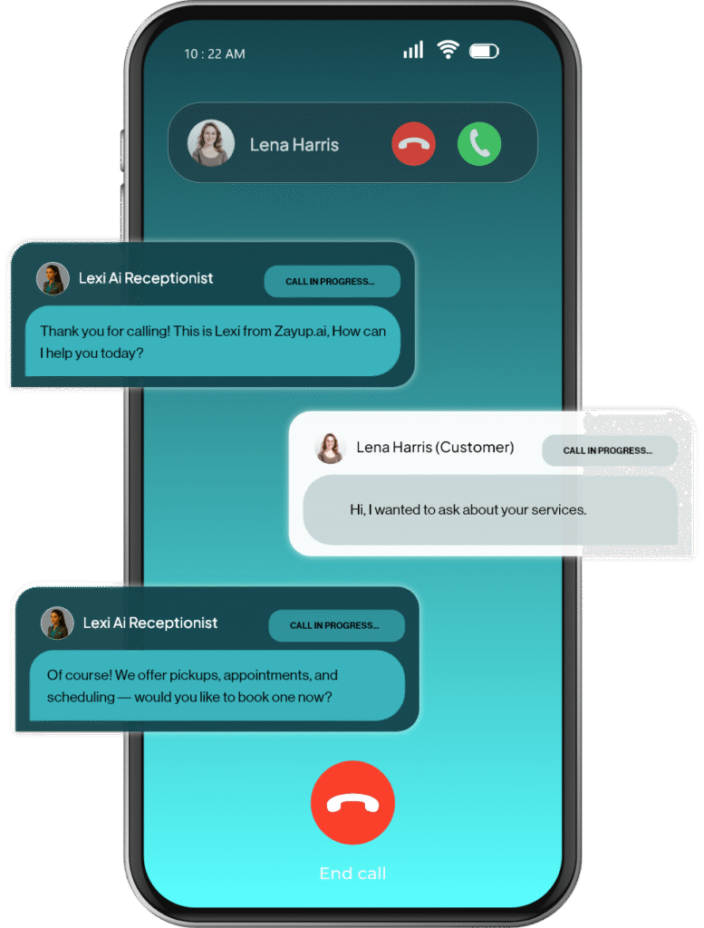 AI Receptionist for Small Businesses | 24/7 Call Answering by Zayup AI